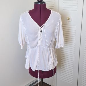 🌹Zara basics white blouse